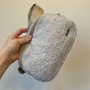 Lole Cream Sherpa Crossbody Bag